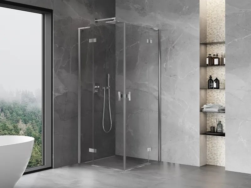 Mexen Mist-H L Duo kabina prysznicowa uchylna 85 x 85 cm, transparent, chrom - 8A5L-085L-085P-01-00
