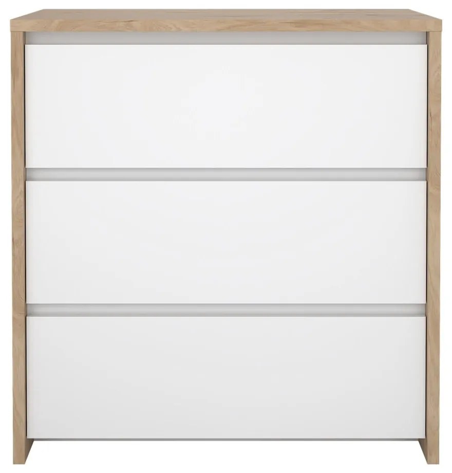 Biało-naturalna komoda w dekorze dębu 80x84x48 cm Next – Tvilum