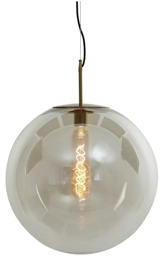 Lampa wisząca w kolorze brązu ze szklanym kloszem ø 48 cm Medina – Light &amp; Living