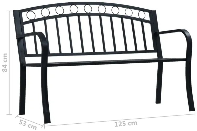 Ławka ogrodowa z okuciem w koła D5-S71