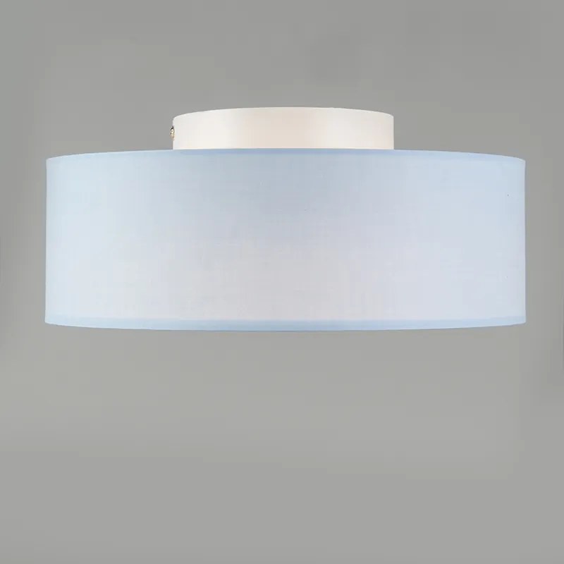 Lampa sufitowa niebieska 30 cm z LED - Drum LED Nowoczesny Oswietlenie wewnetrzne
