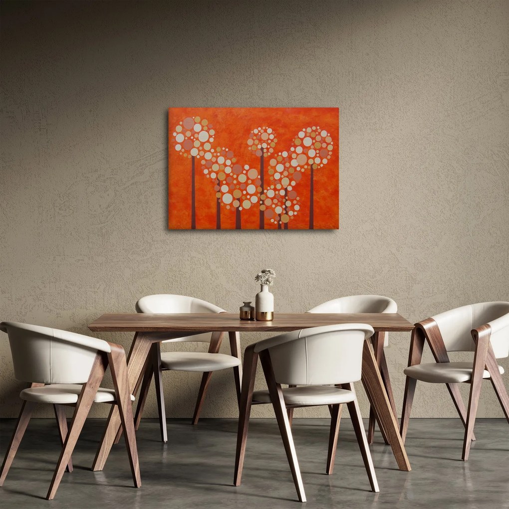 Obraz - Pomarańczowy las (70x50 cm)