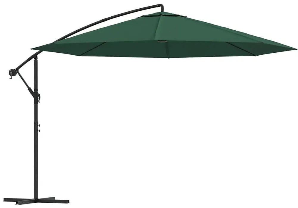 Zielony parasol do ogrodu na wysięgniku Z5-L74