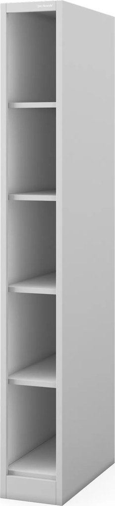 Regał metalowy wąski, archiwizacyjny na dokumenty szary, 250x1850x600 mm: TIM