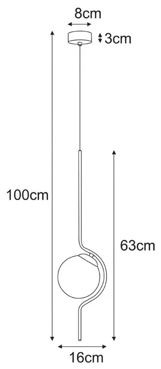 Grafitowa pojedyncza lampa wisząca loft W1-L43