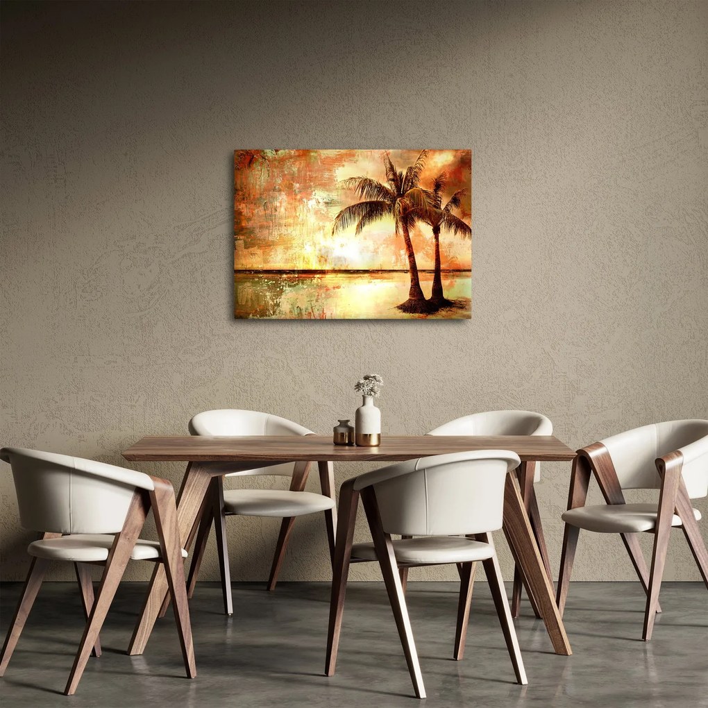 Obraz - Palmy na plaży (70x50 cm)