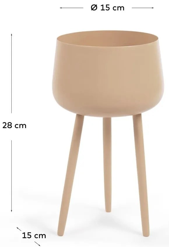 Metalowy kwietnik ø 15 cm (wysokość 28 cm) Apia – Kave Home