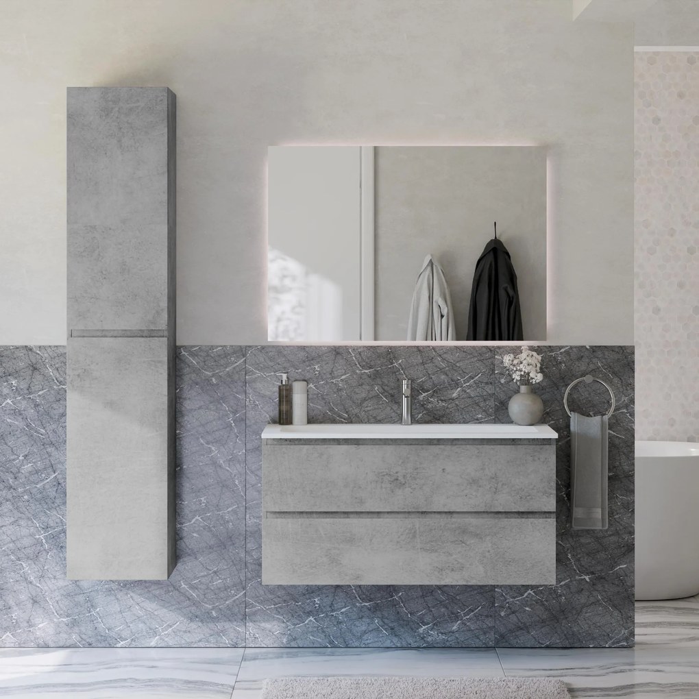 Badmöbel Set AVA 100 cm mit Waschbecken