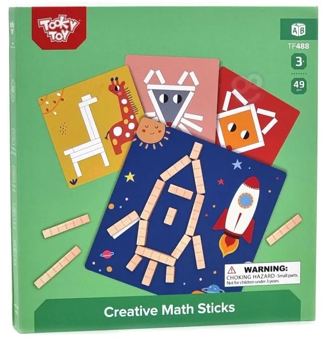 Tooky toy układanka gra logiczna łamigłówki klocki magnetyczne dla dzieci 49 el.
