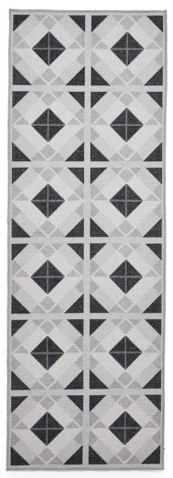 Jasnoszaro-ciemnoszary chodnik odpowiedni do prania 76x230 cm Victoria Light – Think Rugs