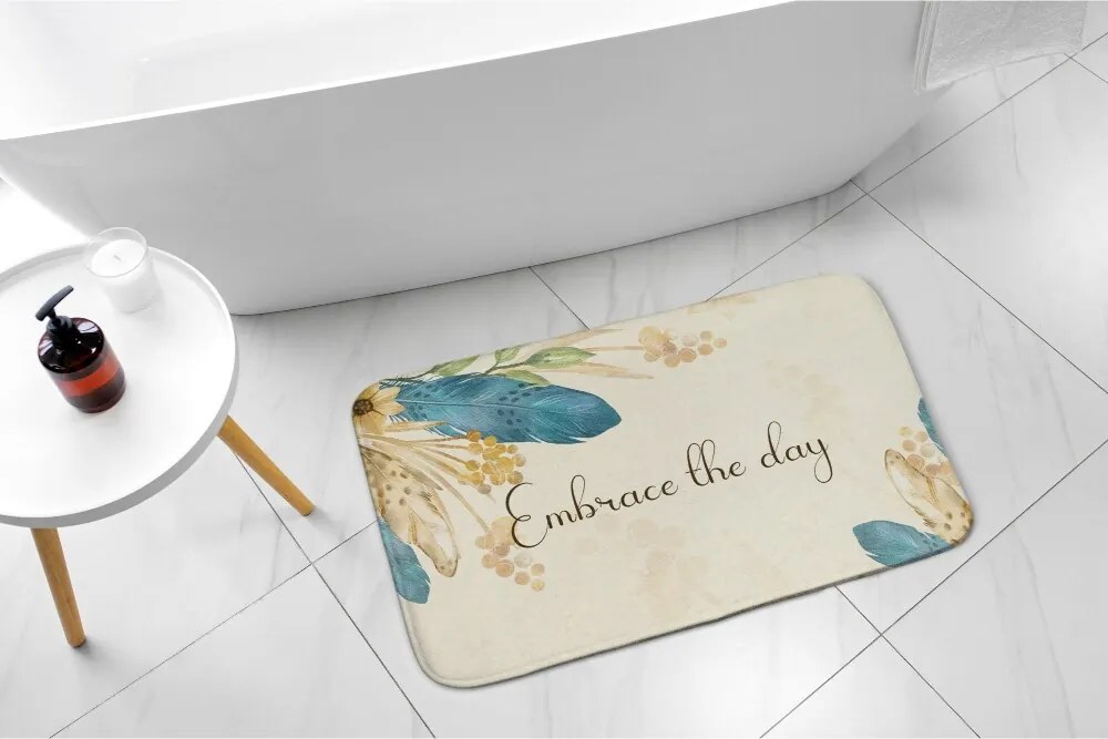 Dywanik łazienkowy Dywanik łazienkowy Kwiaty i Pióra
