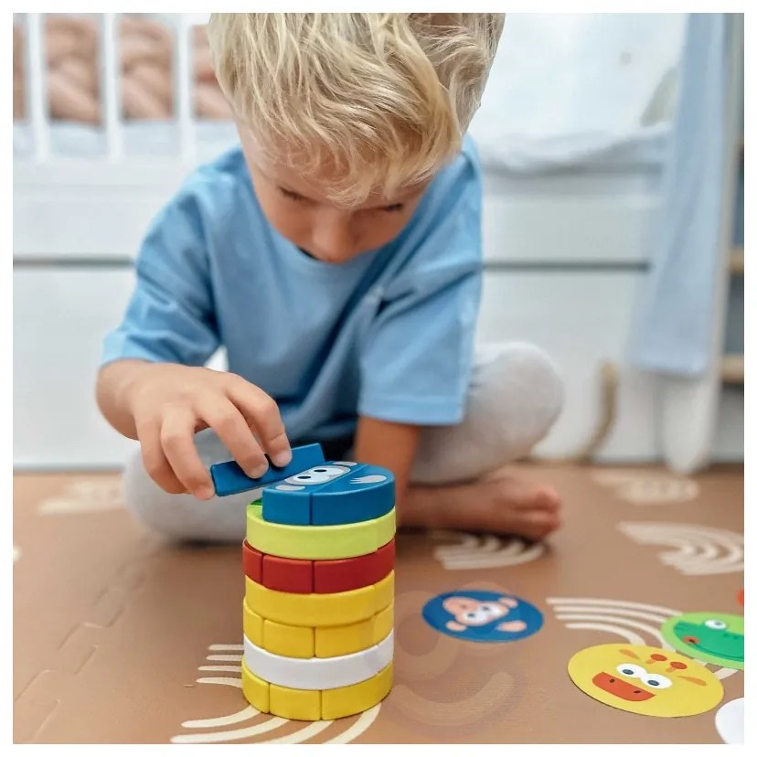 Tooky toy gra zręcznościowa klocki zwierzęta certyfikat fsc