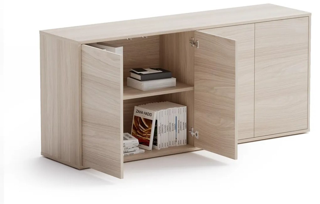 Szafka niska z drzwiami BLOCK Dąb naturalny