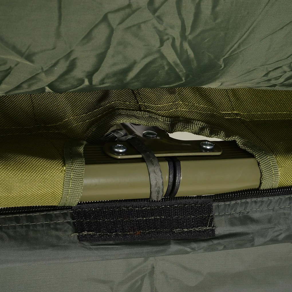 Outsunny Łóżko Kempingowe dla Rodziny Portatwne Łóżko Kempingowe z Pompką Namiot, Materac, 4 W 1, 193x86x160 cm Ciemnozielony | Aosom PL