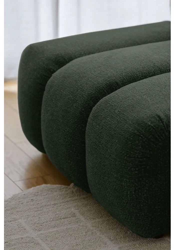 Ciemnozielony narożnik (lewostronny/z szezlongiem) Shell – Miuform