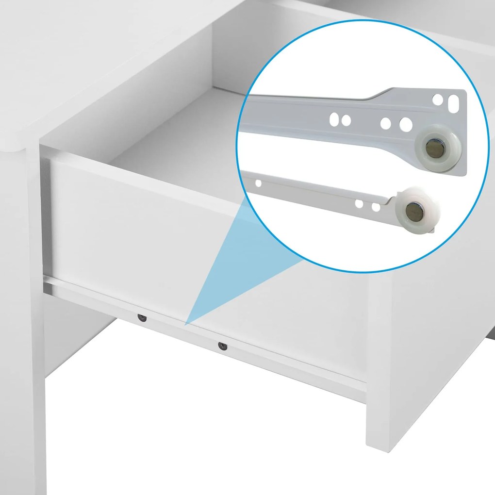 Toaletka LUCIA, 108x40x140cm, biała Jurhan