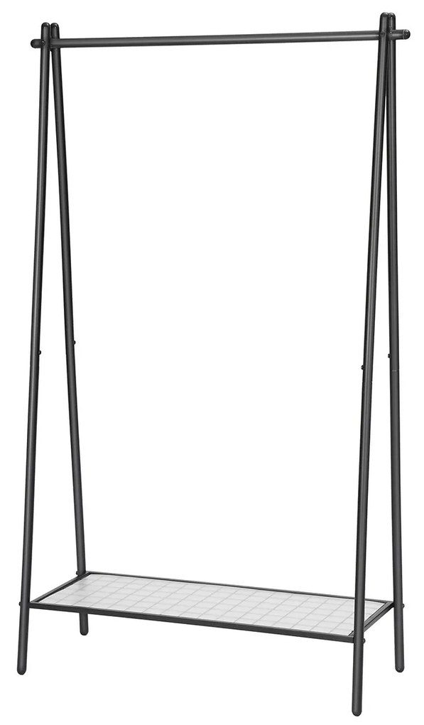 Wielofunkcyjny wieszak na ubrania STEEW 92,5x153 cm czarny