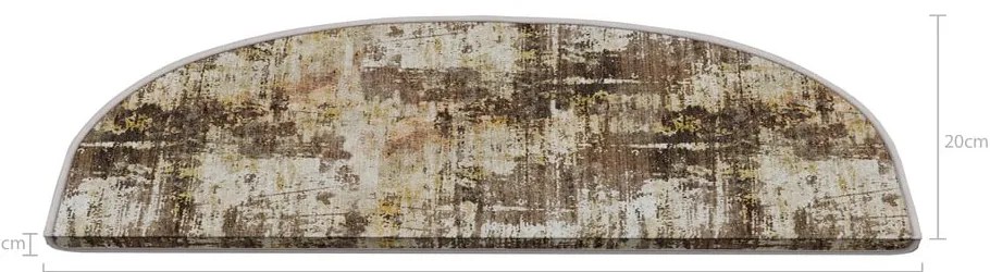 Beżowe dywaniki na schody zestaw 16 szt. 20x65 cm Abstract – Vitaus