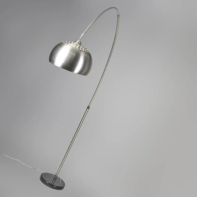 Luk Lampa łukowa ze stalowym kloszem metalowym 32 cm regulowana - XXL Nowoczesny Oswietlenie wewnetrzne