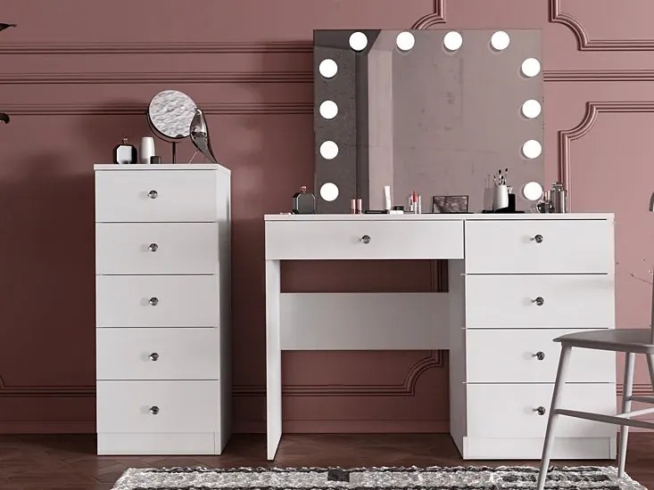 Biała komoda w stylu glamour - Nerina