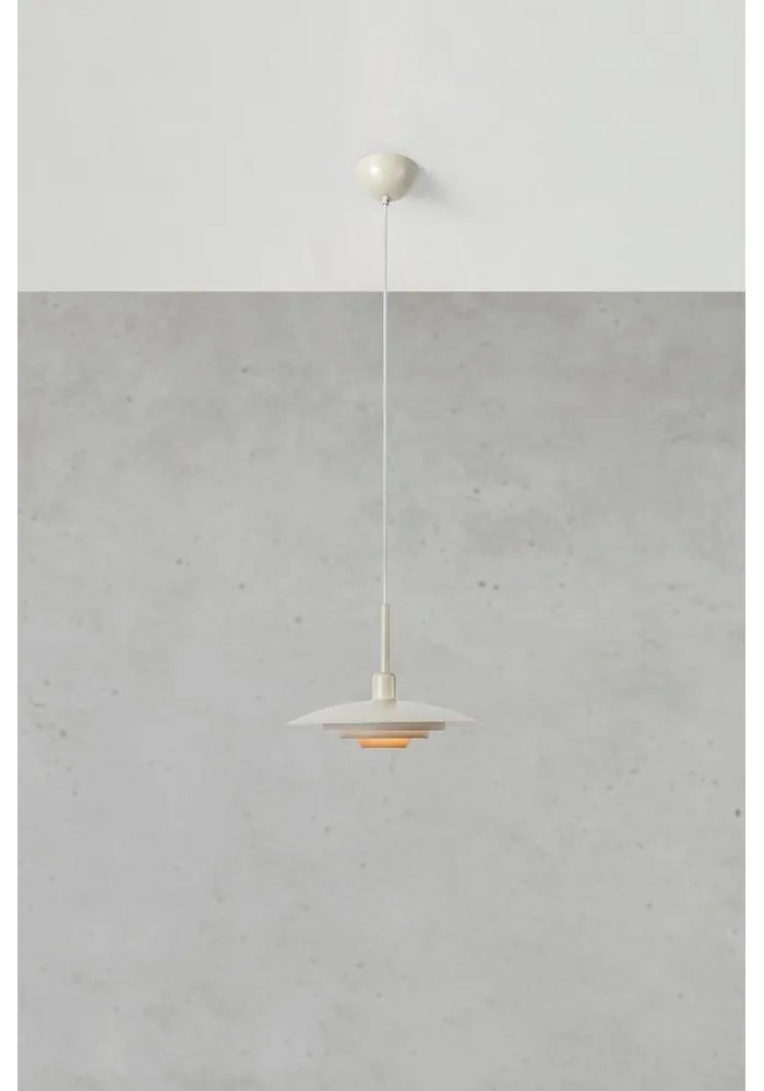 Beżowa lampa wisząca z metalowym kloszem ø 35 cm Piny – Markslöjd