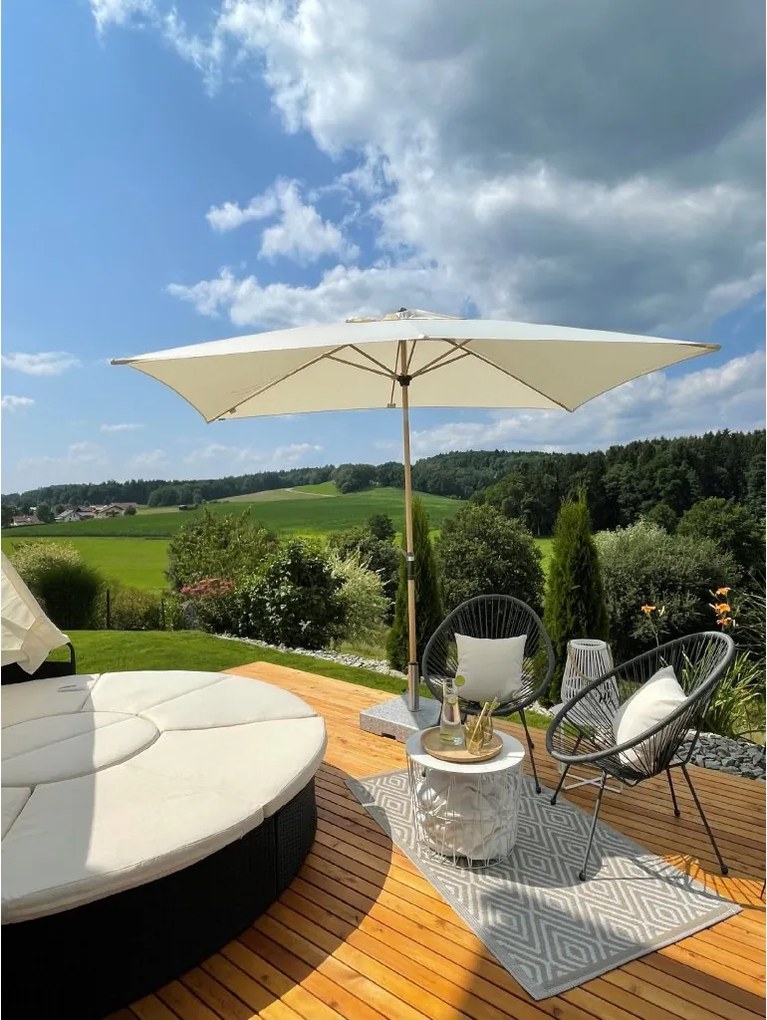 Doppler ALU WOOD parasol ogrodowy 300 x 200 cm brązowy