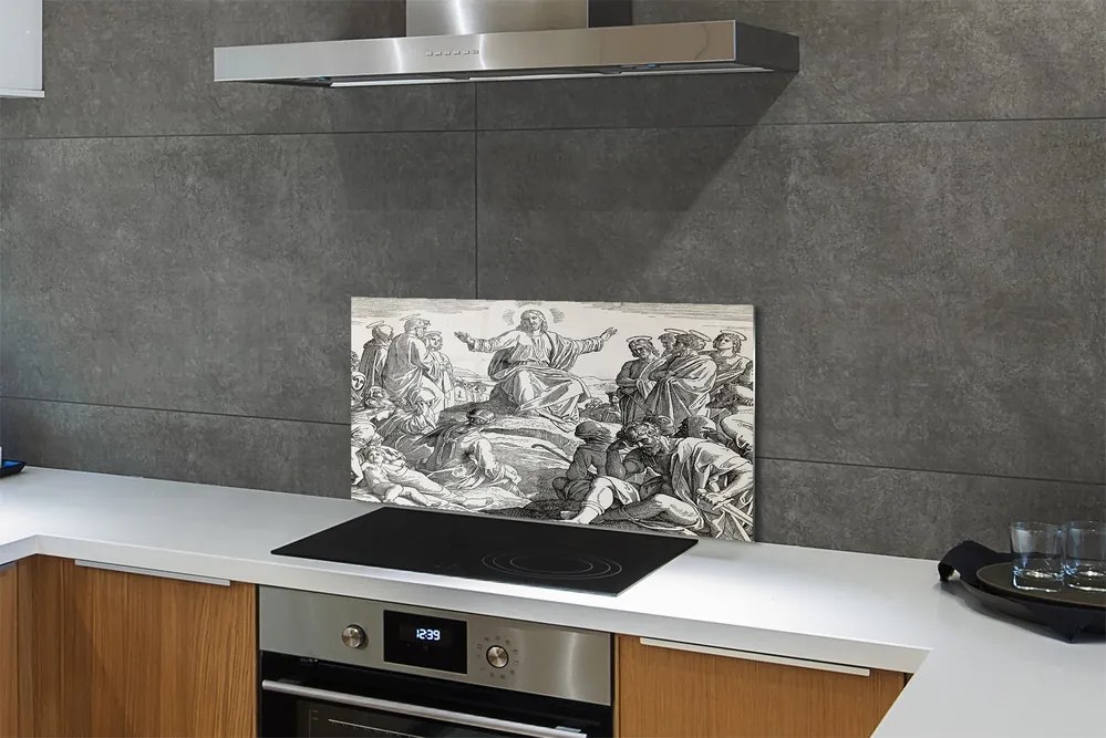 Szklany Panel Biblijne Nauczanie Jezusa