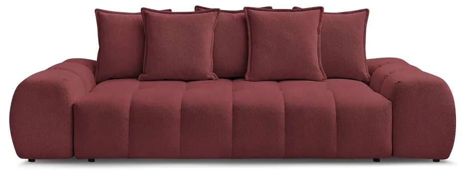 Bordowa sofa z tkaniny szenilowej 278 cm Everest – Bobochic Paris