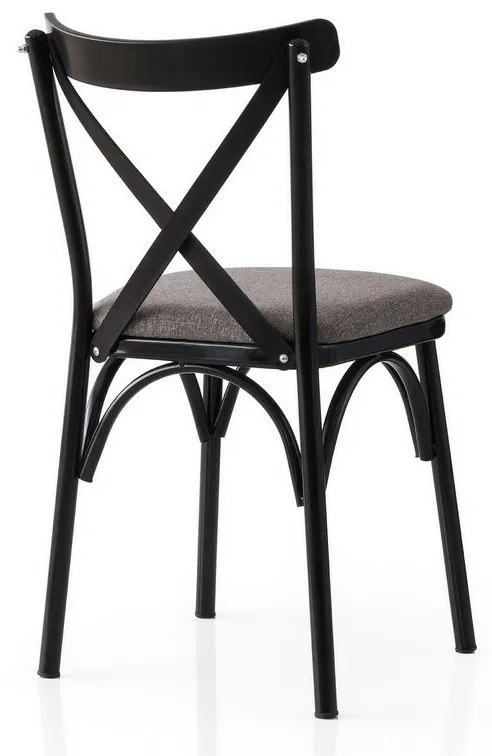 Zestaw krzeseł do jadalni Ekol Grey and Black, 2szt.