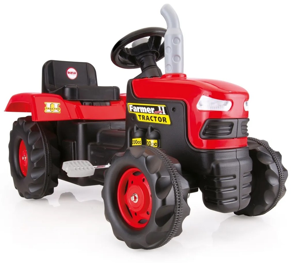 Dolu Duży traktor na pedały, czerwony