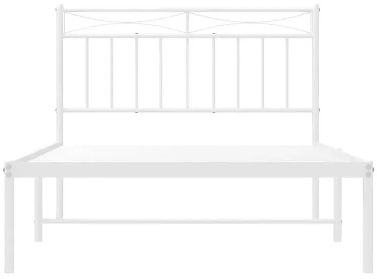 Białe loftowe łóżko metalowe 100x200 cm - Tolimea