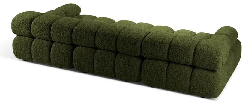 Zielona sofa modułowa z materiału bouclé 282 cm Bellis – Micadoni Home