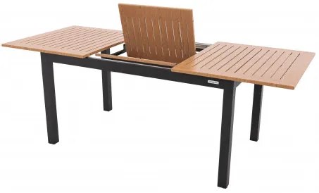EXPERT WOOD antracyt - stół ogrodowy rozkładany aluminiowy 220/280 x 100 x 75 cm