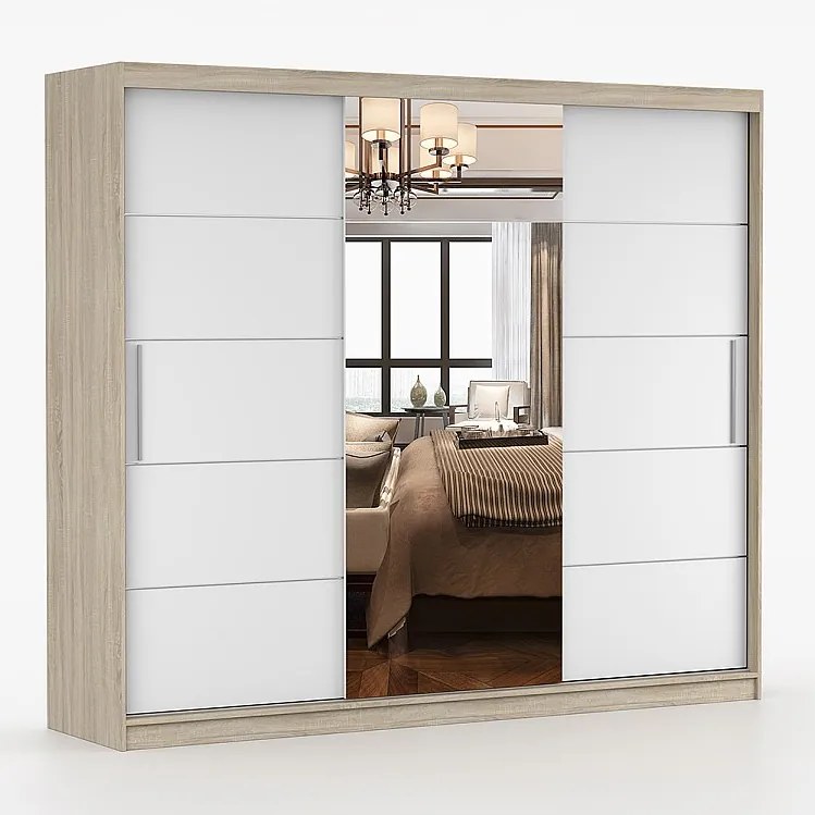 Szafa przesuwna ALBA II 250 cm + lustro