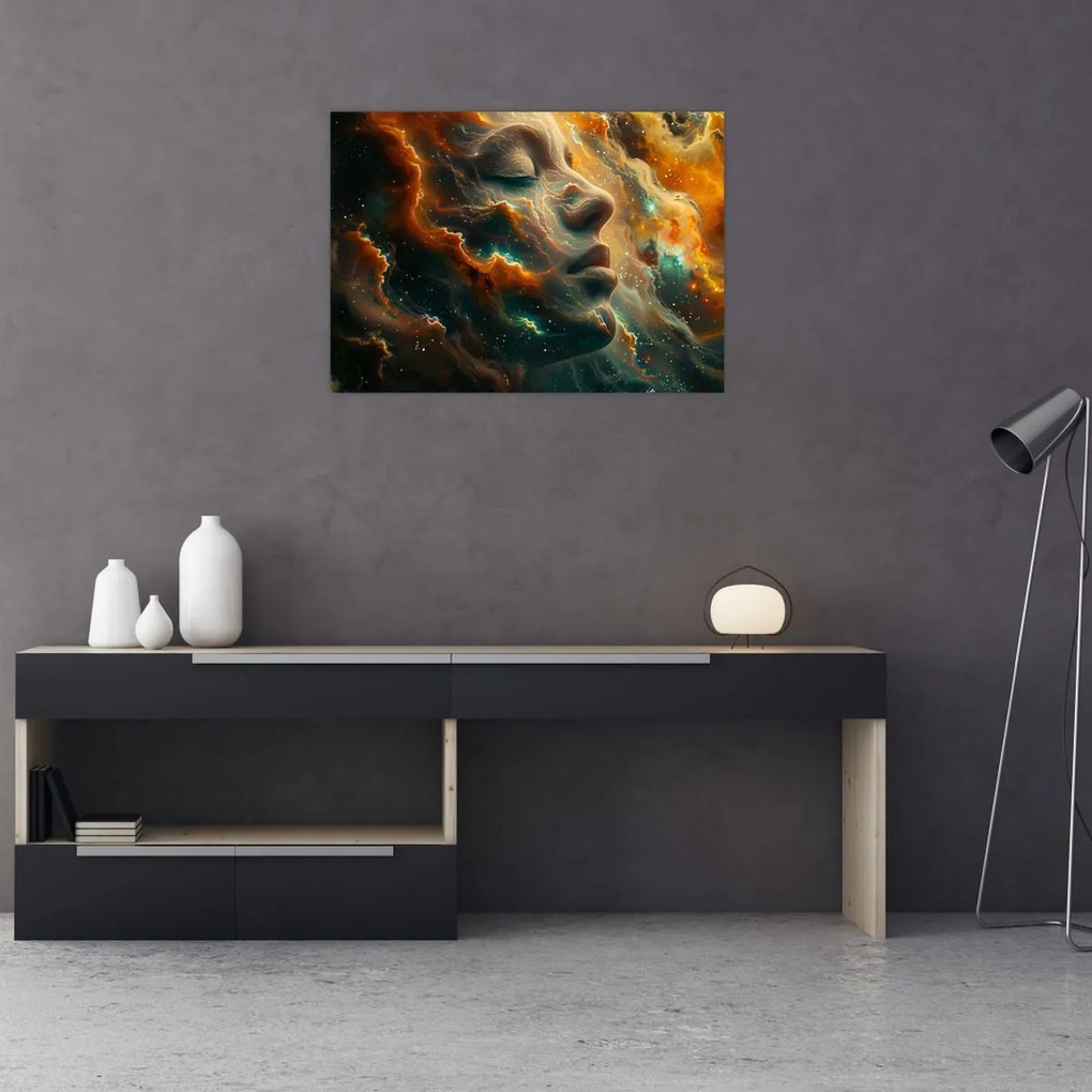 Obraz - Twarz w kosmosie (70x50 cm)