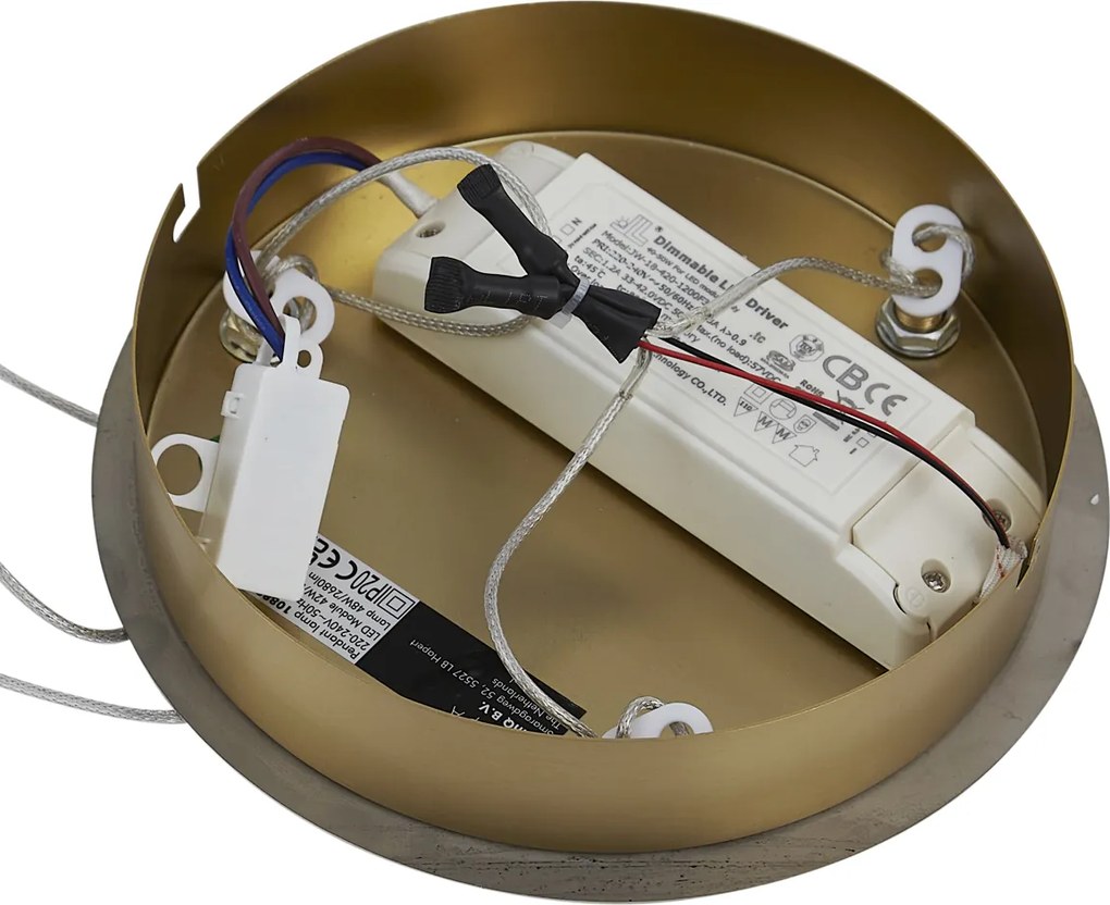 Designerska lampa wisząca złota z 3-stopniową regulacją ściemniania - Organico