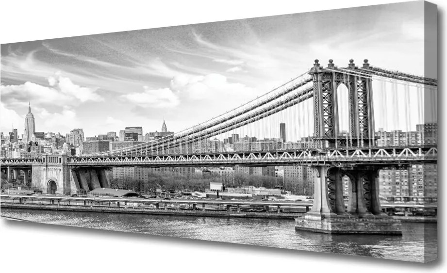 Obraz na płótnie Konstrukcja Stalowego Mostu