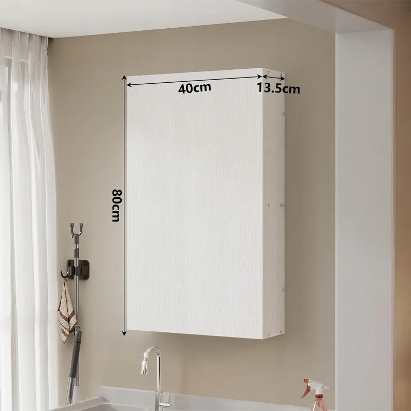 Szafka łazienkowa wisząca 80 cm – biała, styl loft