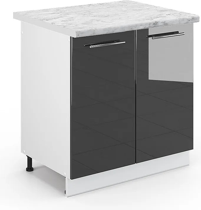 Szafka pod zlew antracyt wysoki połysk 80x60x82 fame-line