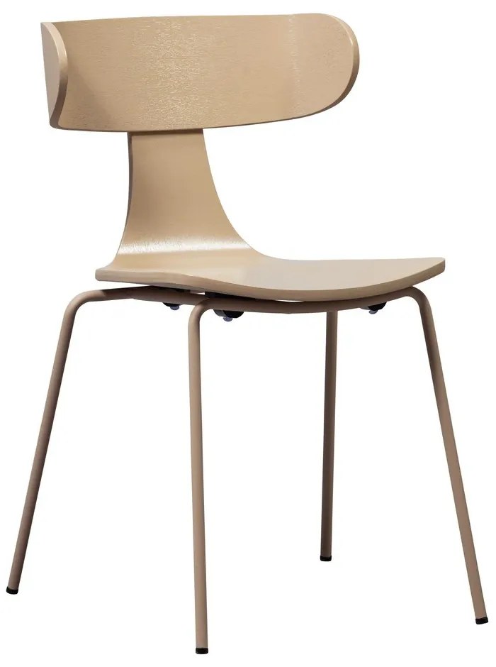 Krzesło sztaplowane w dekorze jesionu w naturalnym kolorze Form – WOOOD