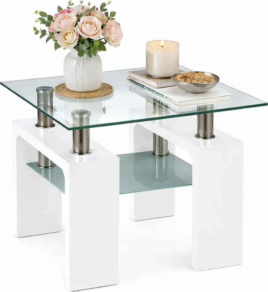 Lakierowana Ława Biały Połysk Z8-D61