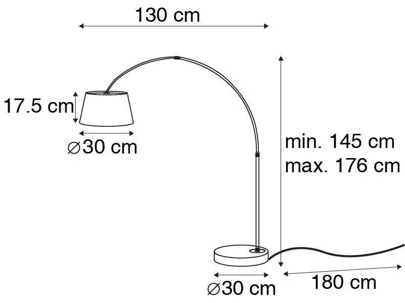 Luk Inteligentna lampa łukowa czarna ze złotem w tym Wifi A60 - Arc Basic Nowoczesny Oswietlenie wewnetrzne