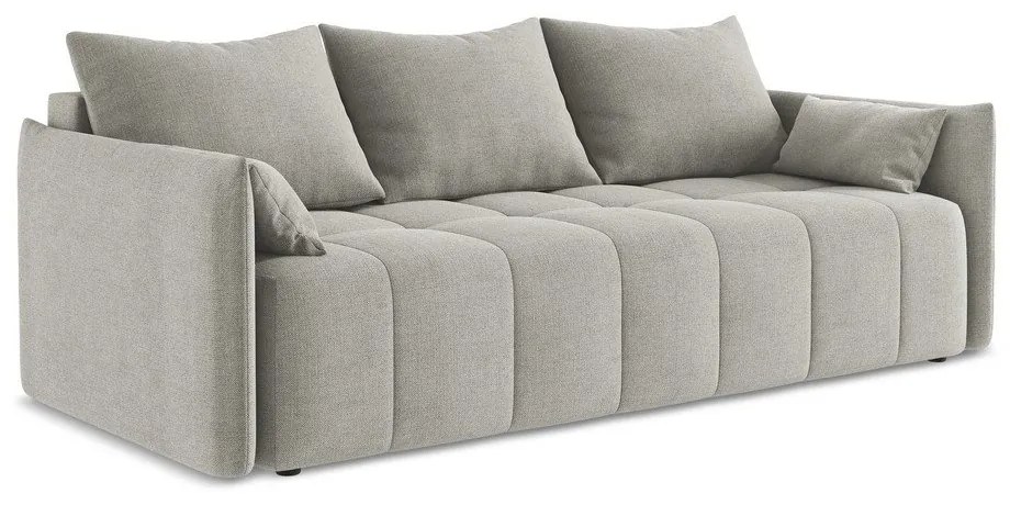 Jasnoszara rozkładana/ze schowkiem sofa 225 cm Moku – Makamii