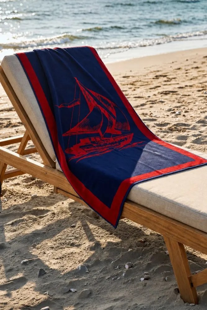 Ręcznik plażowy SAIL 85x160 cm Czerwony