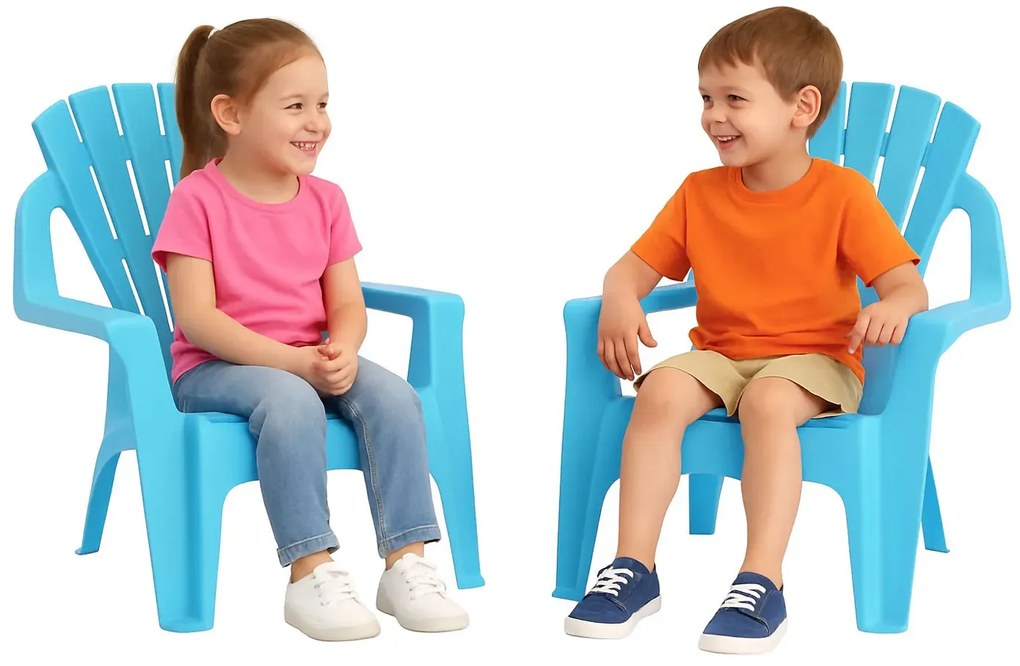 Niebieski komplet dwóch krzeseł dziecięcych B1-T56