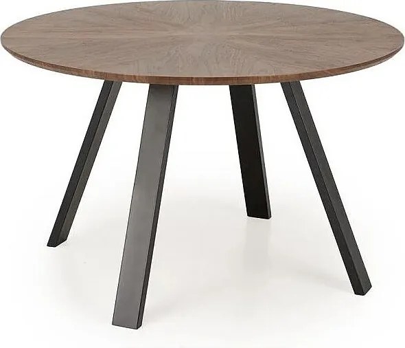 Stół okrągły DANILO 120x120 orzechowy/czarny