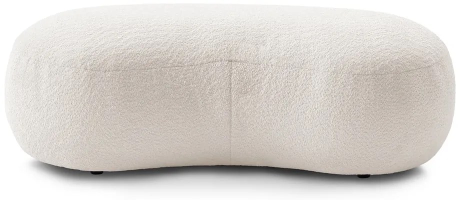 Biały podnóżek z materiału bouclé Saint-Germain – Bobochic Paris