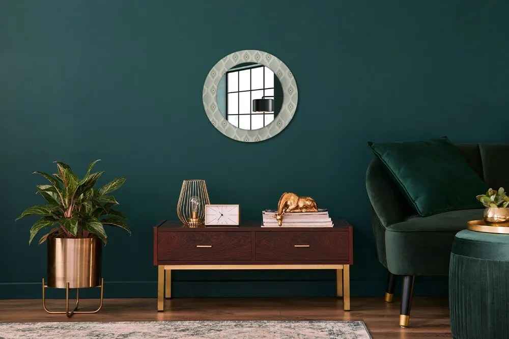Lekki wzór vintage Lustro dekoracyjne okrągłe