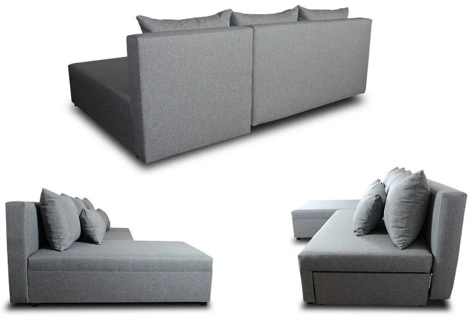 Wolnostojący narożnik wypoczynkowy L z funkcją spania - FELIX, brązowy - Sawana 26, prawy