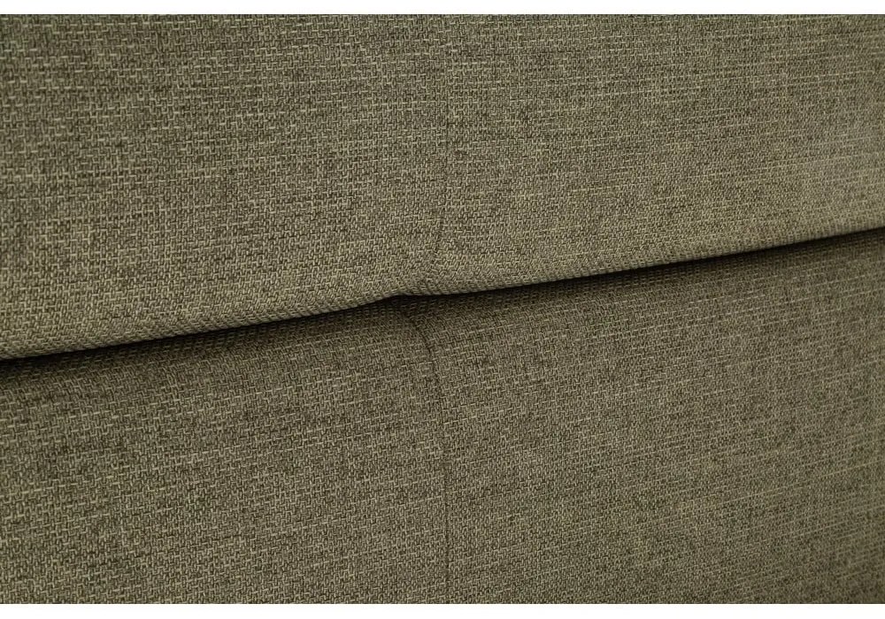 Zielone tapicerowane łóżko dwuosobowe ze schowkiem i stelażem 180x200 cm Lotte – Meise Möbel